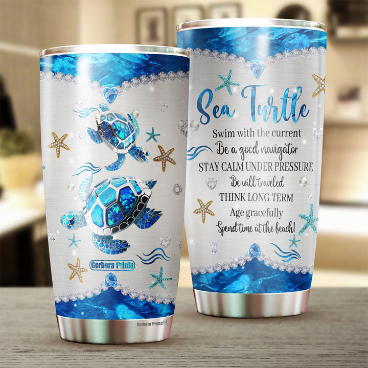 Mother's Day Mom Love Is Like No Other Sea Turtle Stainless Steel Tumbler Cup Travel Mug TC7108
