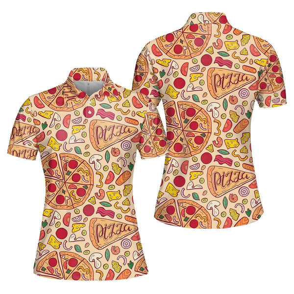 Tasty Pizza Polo Shirt For Women