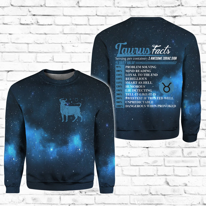 Taurus Horoscope Christmas All Over Print | Unisex | HP67272-Crewneck Sweatshirt-Gerbera Prints.