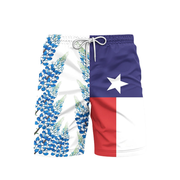 Texas Bluebonnets Beach Shorts For Men