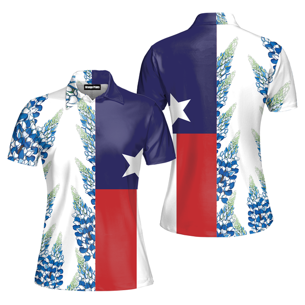 Texas Bluebonnets Polo Shirt For Women