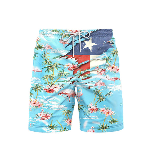 Texas Tropical Beach Shorts For Men