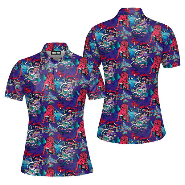 Tiger And Dragon Polo Shirt For Women