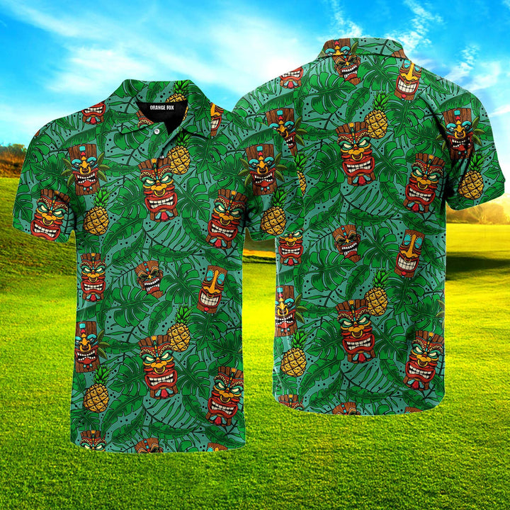 Tiki Tiki Aloha Polo Shirt For Men