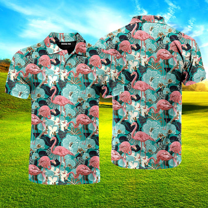 Today I'm Just Flamazing Flamingo Tropical Polo Shirt For Men