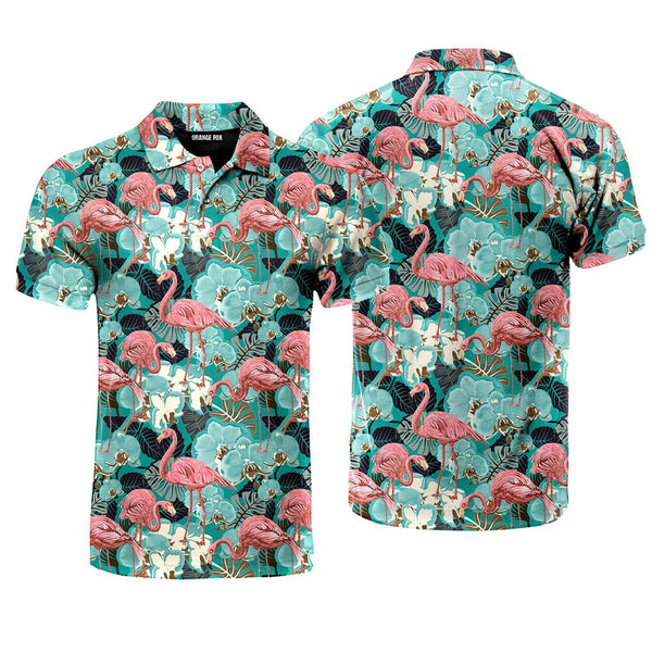 Today I'm Just Flamazing Flamingo Tropical Polo Shirt For Men