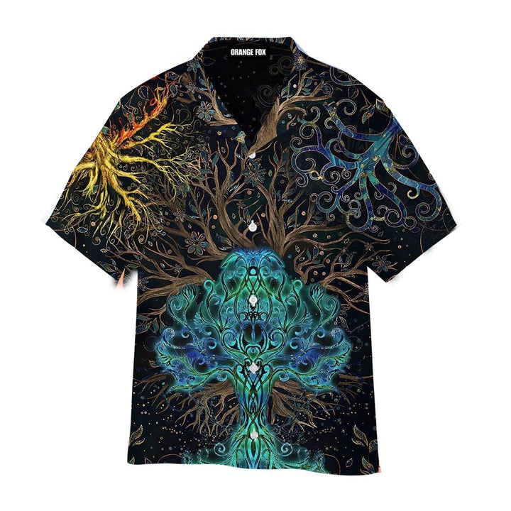 Tree Of Life Spirits Never Die Black Hawaiian Shirt For Men & Women