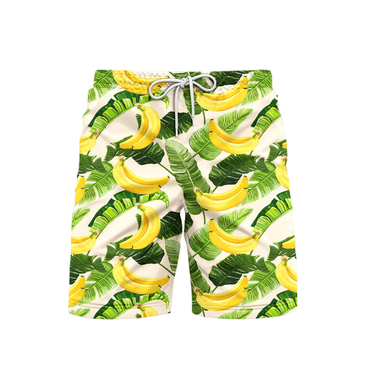 Tropical Banana Summer Pattern Beach Shorts For Men