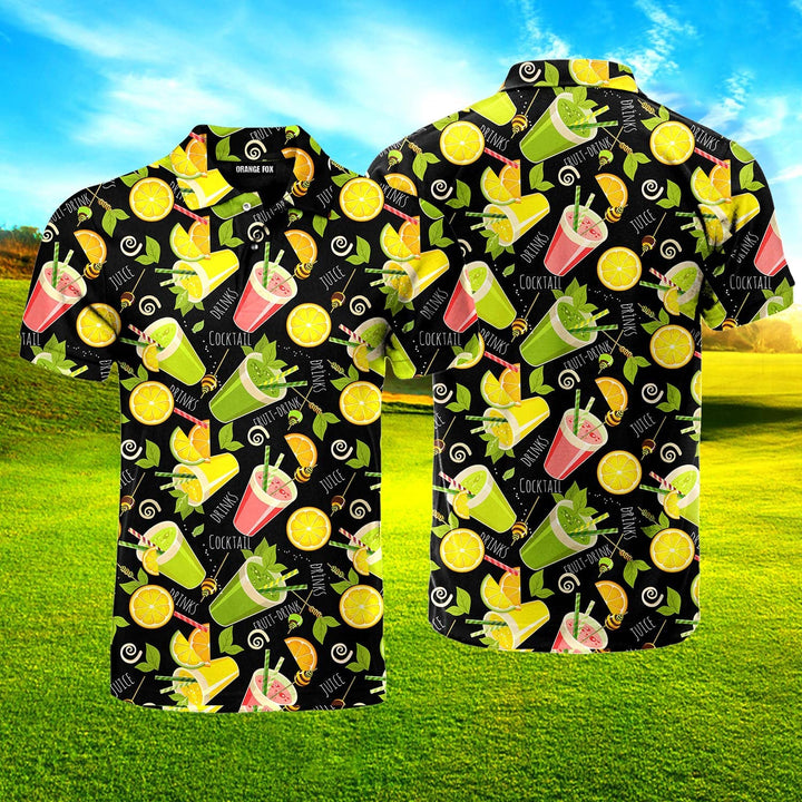 Tropical Detox Cocktail Polo Shirt For Men