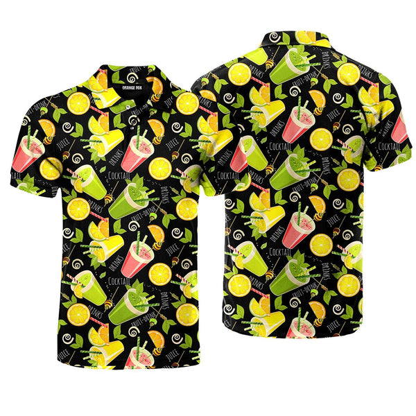 Tropical Detox Cocktail Polo Shirt For Men