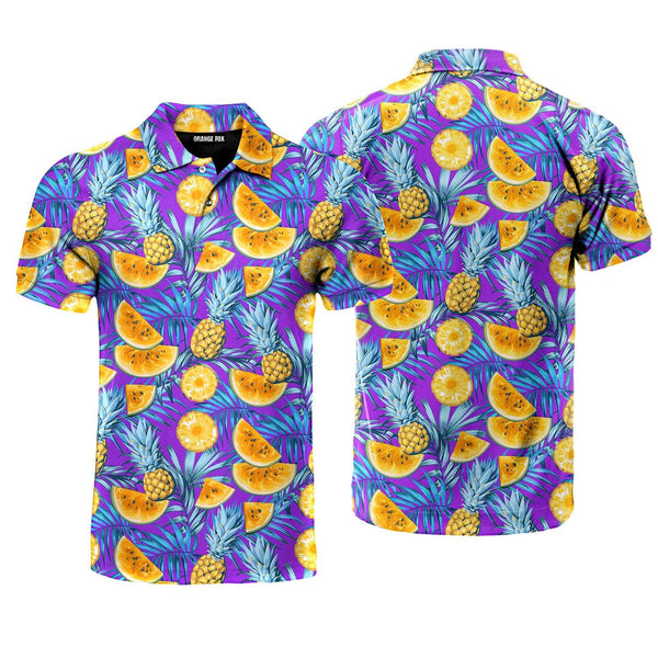 Tropical Fruits Pineapples Polo Shirt For Men