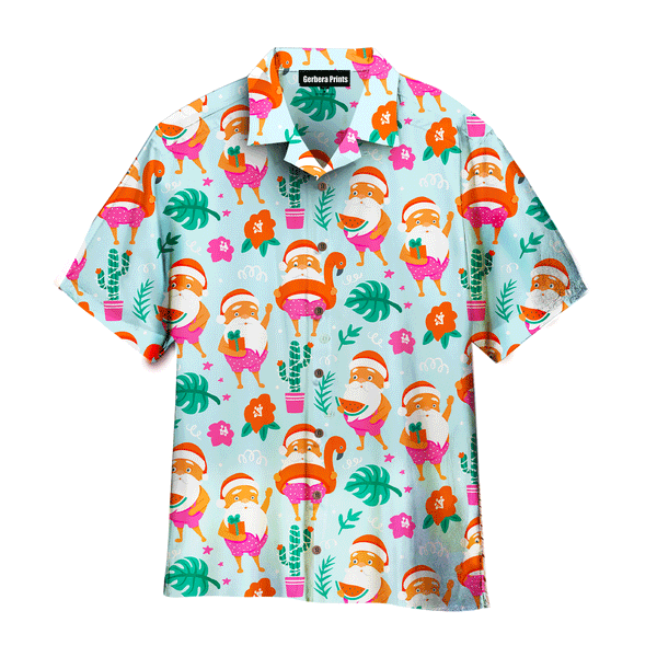 Tropical Santa Clause Merry Christmas In July Aloha Hawaiian Shirts For Men And For Women WT6517