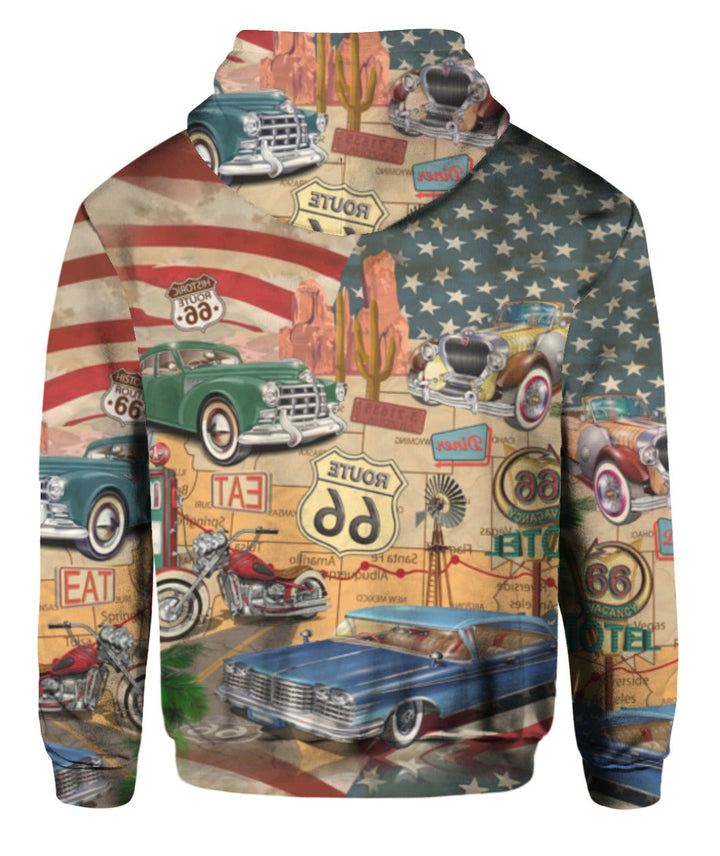 US Route 66 3D All Over Print | Unisex | Adult | HP1930-Gerbera Prints.