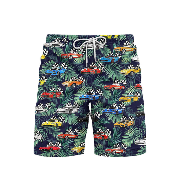 Vette Collection Art Beach Shorts For Men