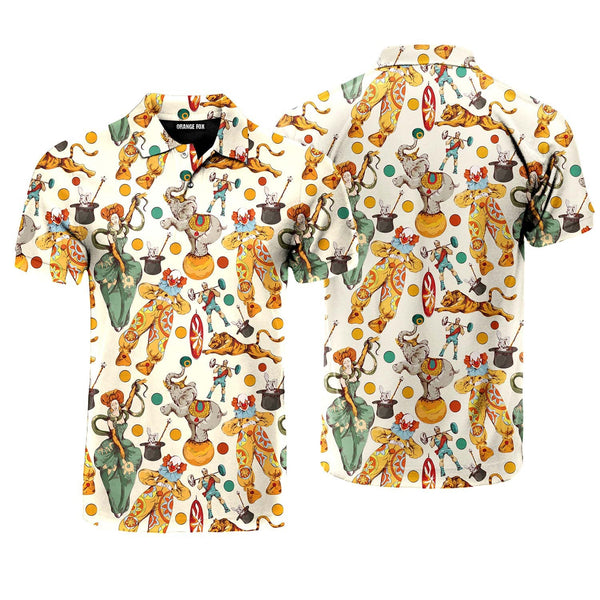 Vintage Interesting Life In Circus Polo Shirt For Men