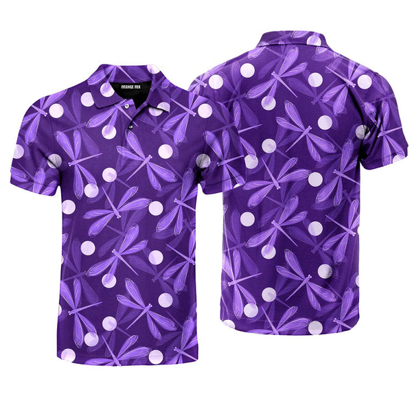 Violet Dragonfly Polo Shirt For Men