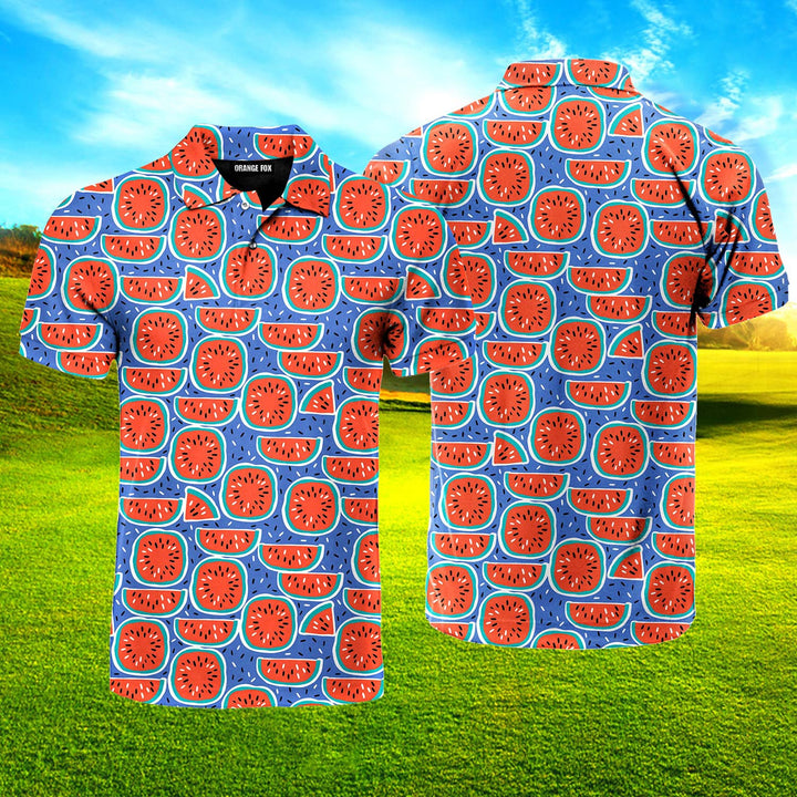 Watermelon Pattern Polo Shirt For Men