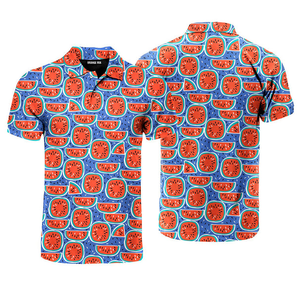 Watermelon Pattern Polo Shirt For Men