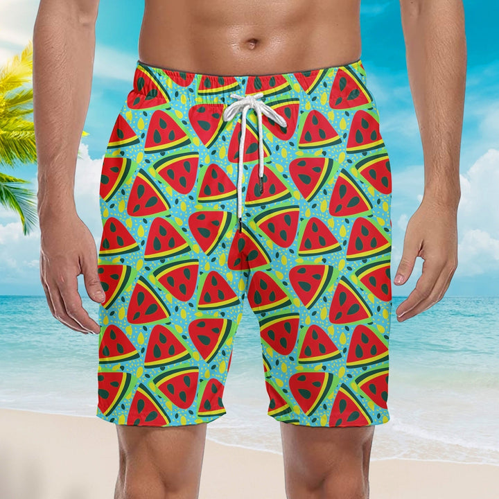 Watermelon Summer Fruit Beach Shorts For Men