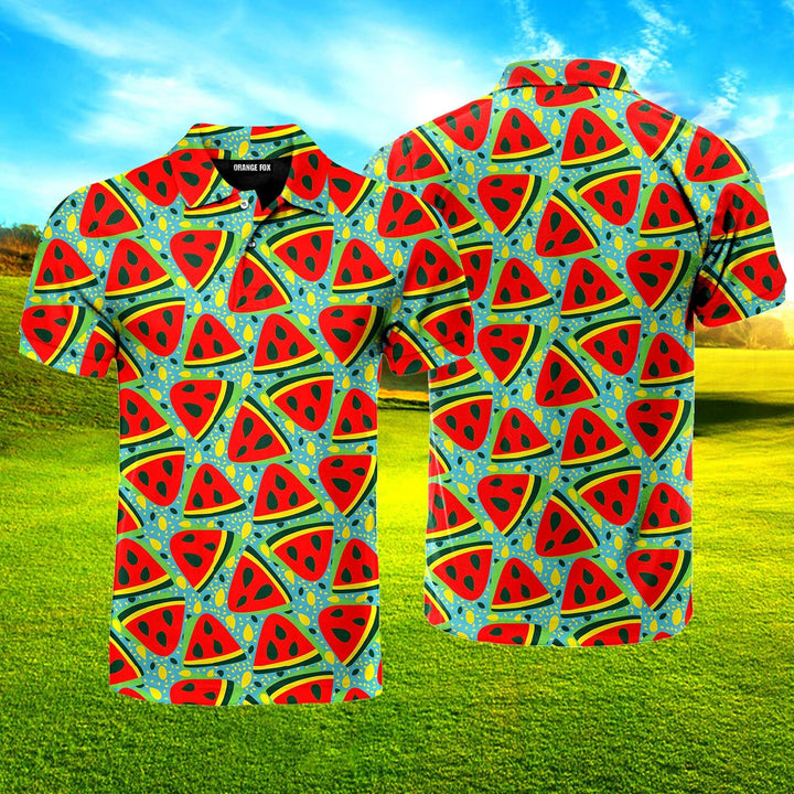 Watermelon Summer Fruit Polo Shirt For Men