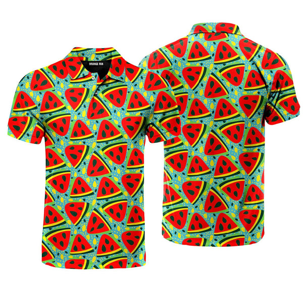 Watermelon Summer Fruit Polo Shirt For Men