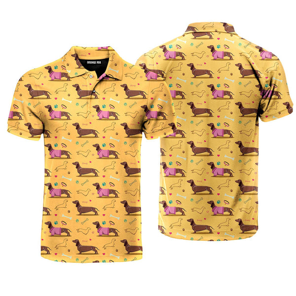 When I Need A Hand I Found Your Dachshund Pattern Polo Shirt For Men