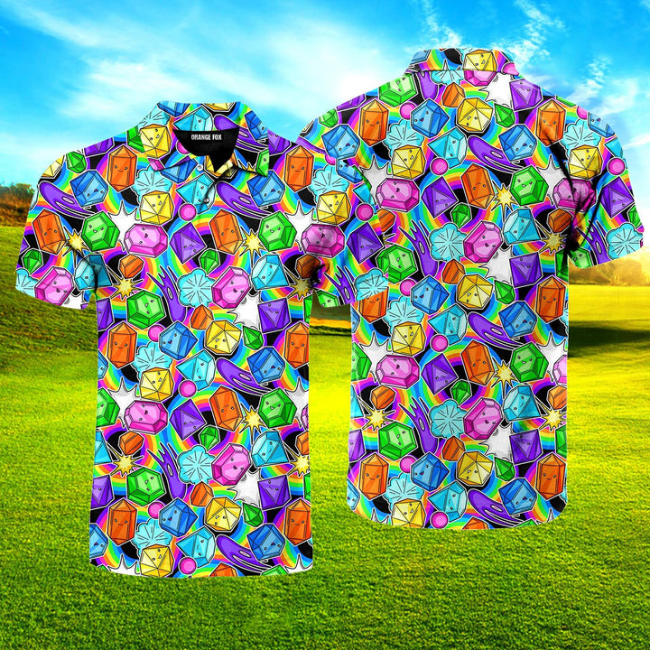 White Tiger Tropical Polo Shirt For Men