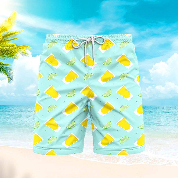 Wine Tequila Lover Mexico Beach Shorts For Men