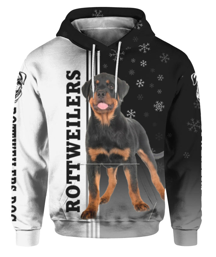 Awesome Rottweilers Dog 3D All Over Print | Unisex | HP1779-Hoodie-Gerbera Prints.